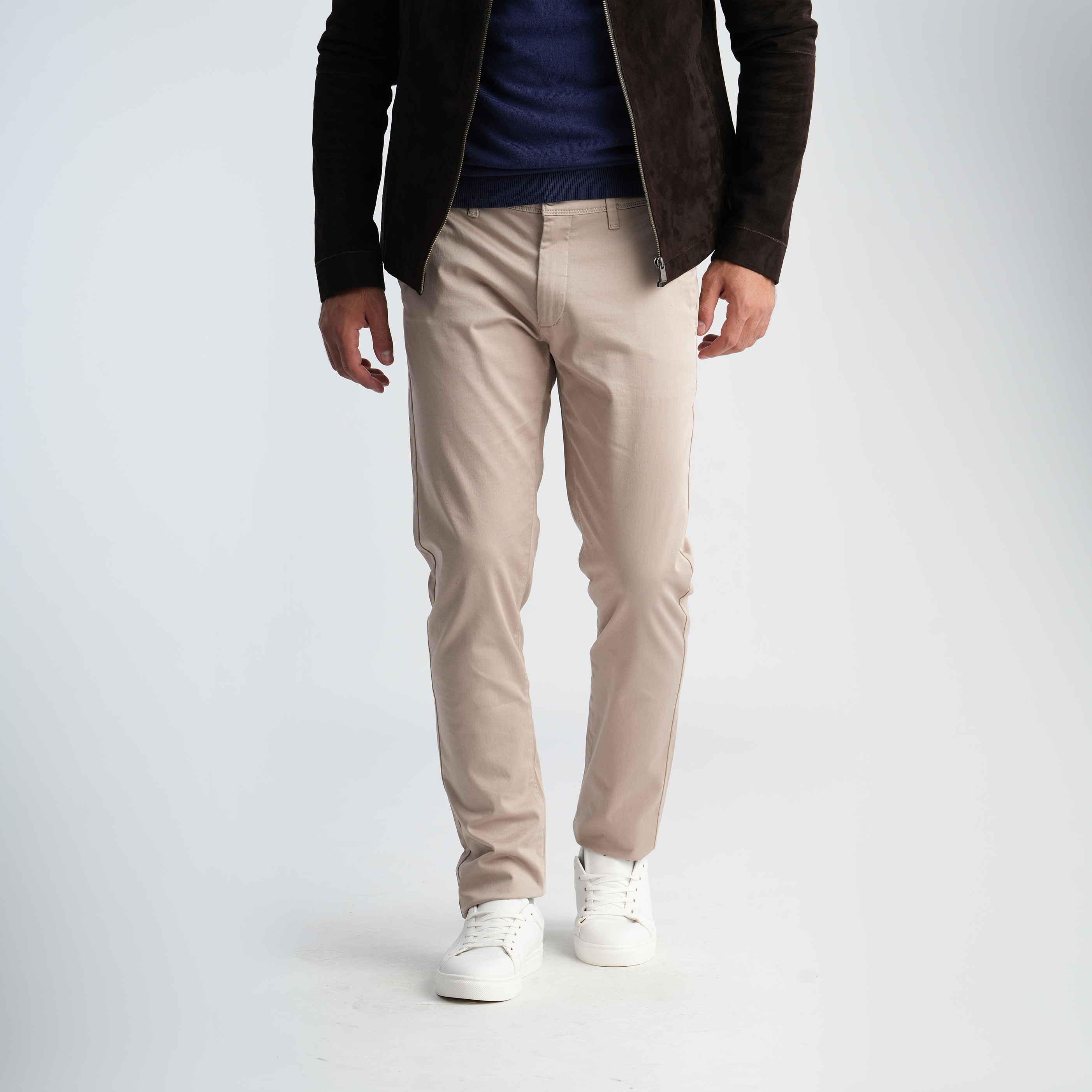 Men's Gabardine Beige Pants-MPT198 Secondary image