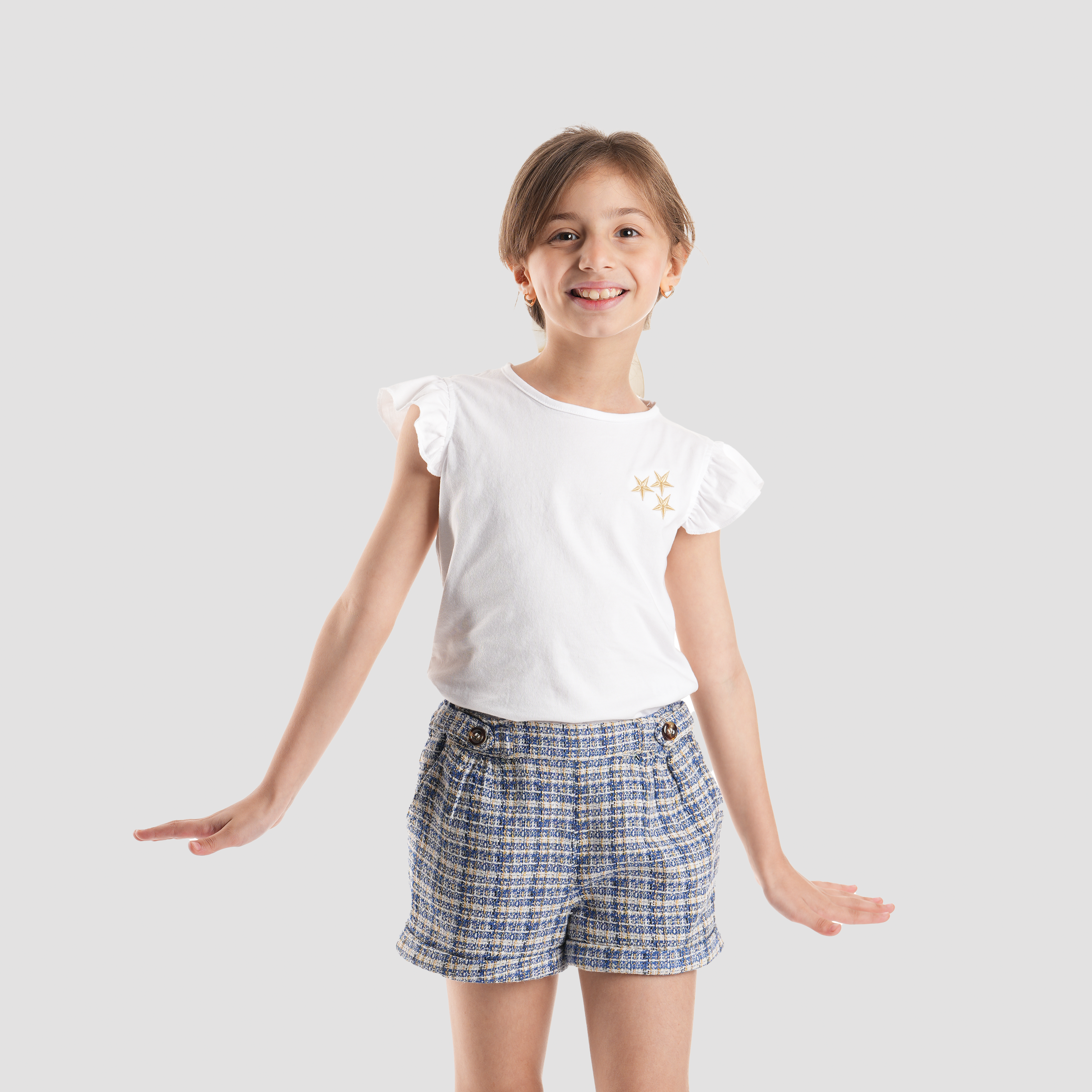 Girls' Star Ruffle Top-GTS-45S - Naga Homme