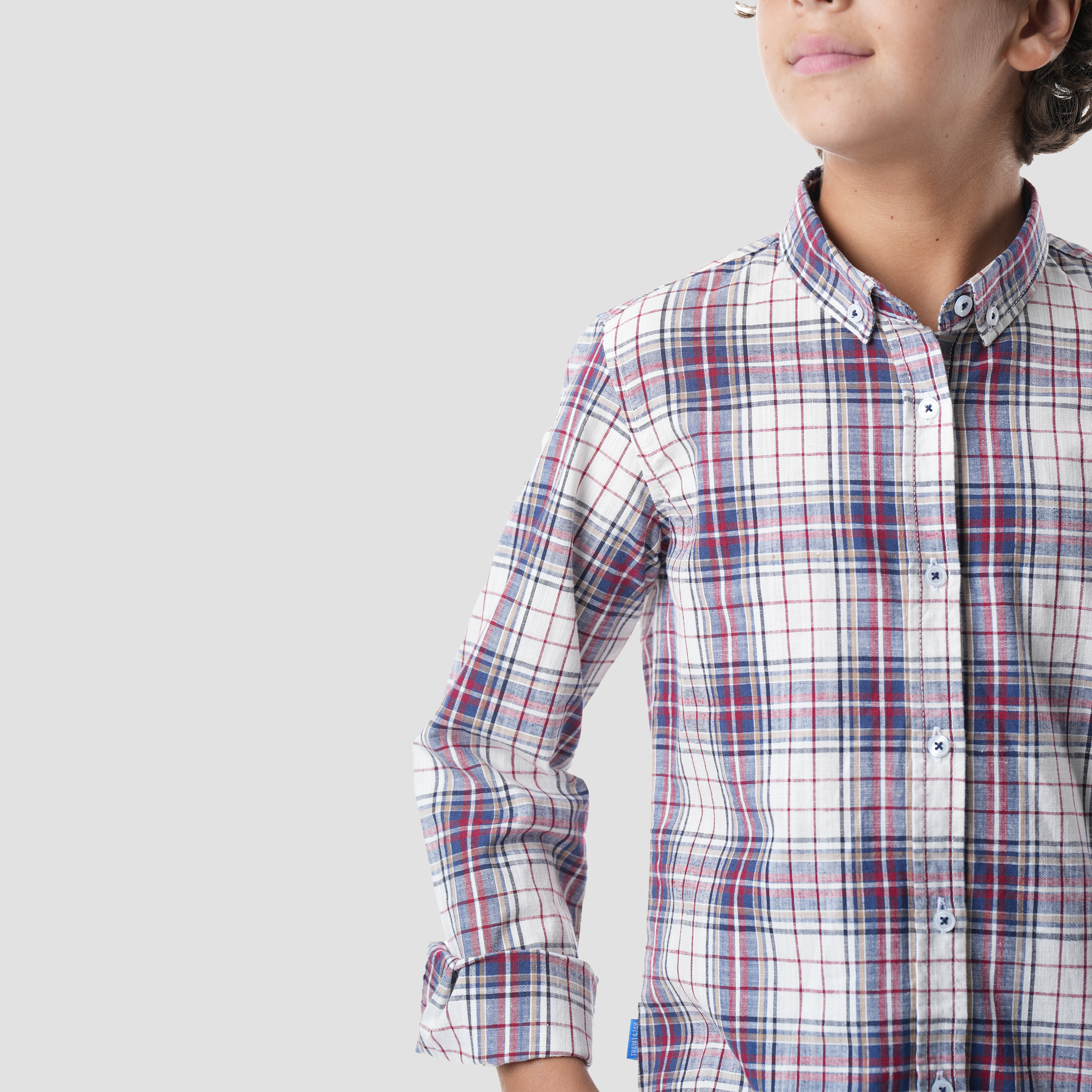 White*Blue Boys Shirt-BSH142 - Naga Homme