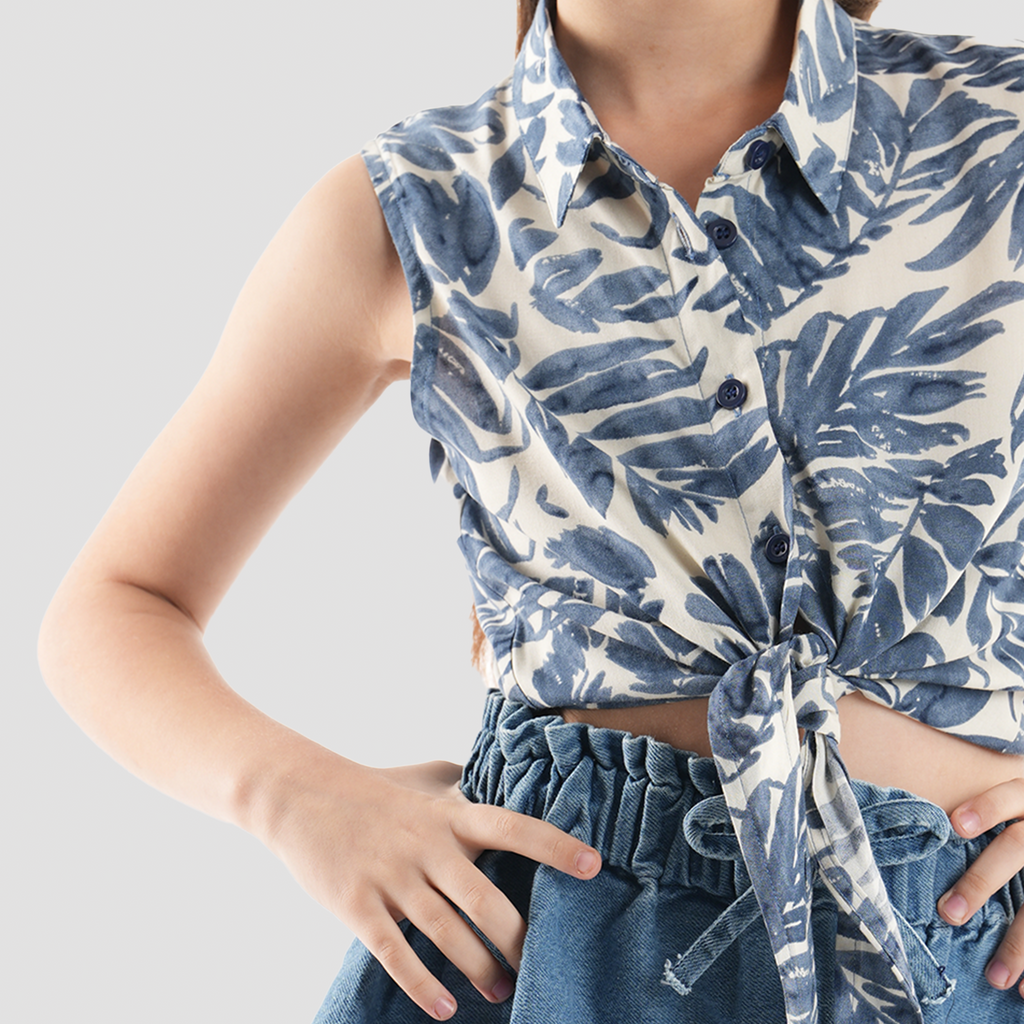 Leaf Print Top-GBL-59S - Naga Homme