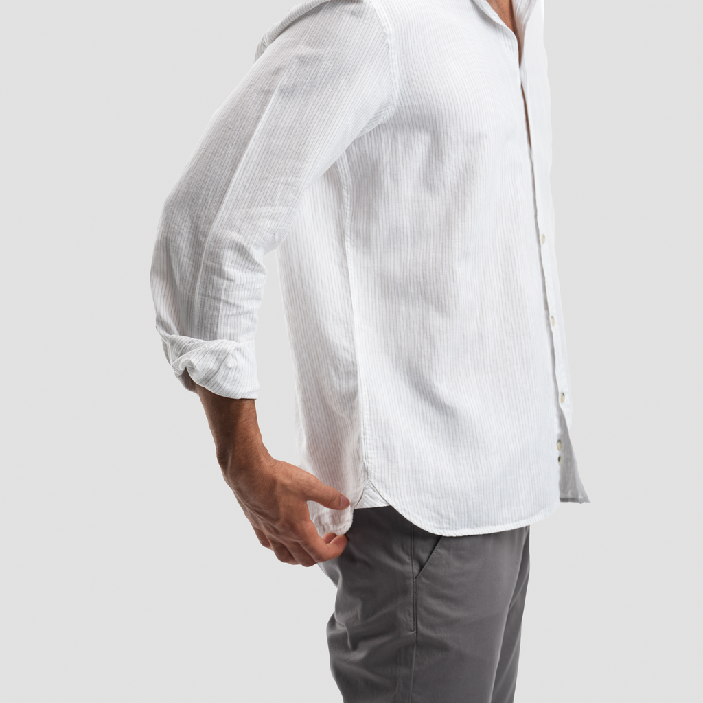 Grey*White Modern shirt (MSH585) - Naga Homme