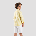Boys' Yellow Striped Shirt-BSH156S - Naga Homme