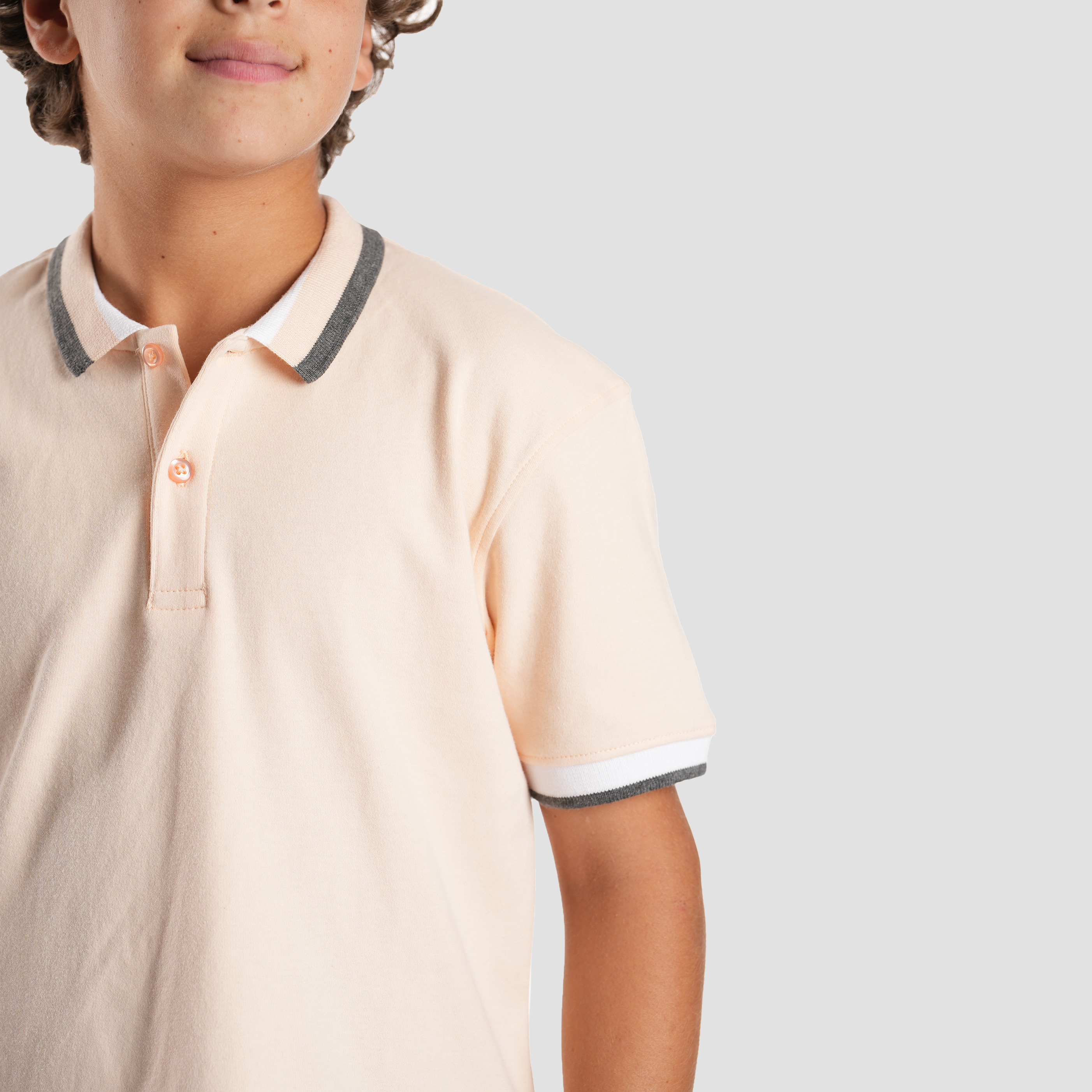 Boys' Peach Polo Shirt-BPO-96S