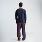 Men's Navy Pajama Set-MPJL143