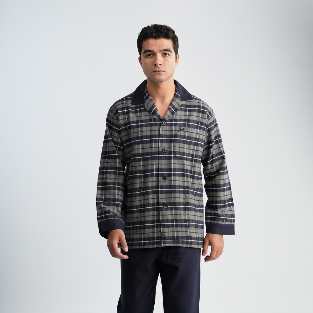 Navy*Grey Pajama Set-MPJLC127