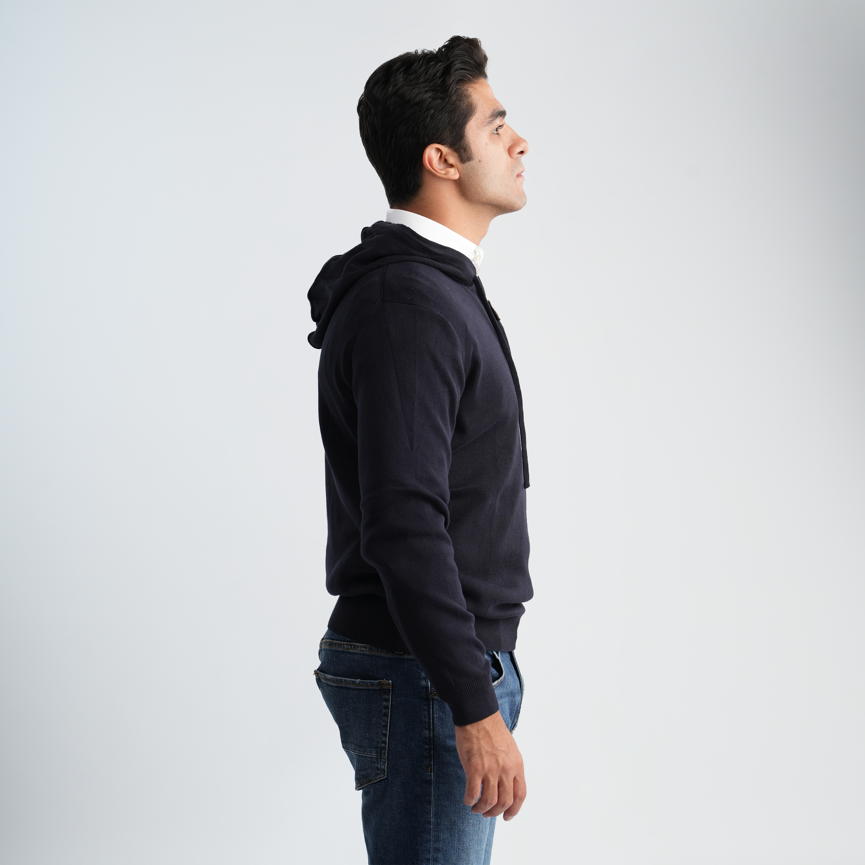 Men's Navy Hoodie-MPLFSH-28