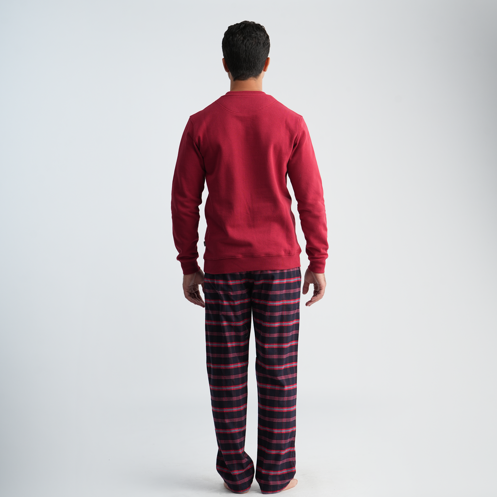 Men's Red Pajama Set-MPJL198