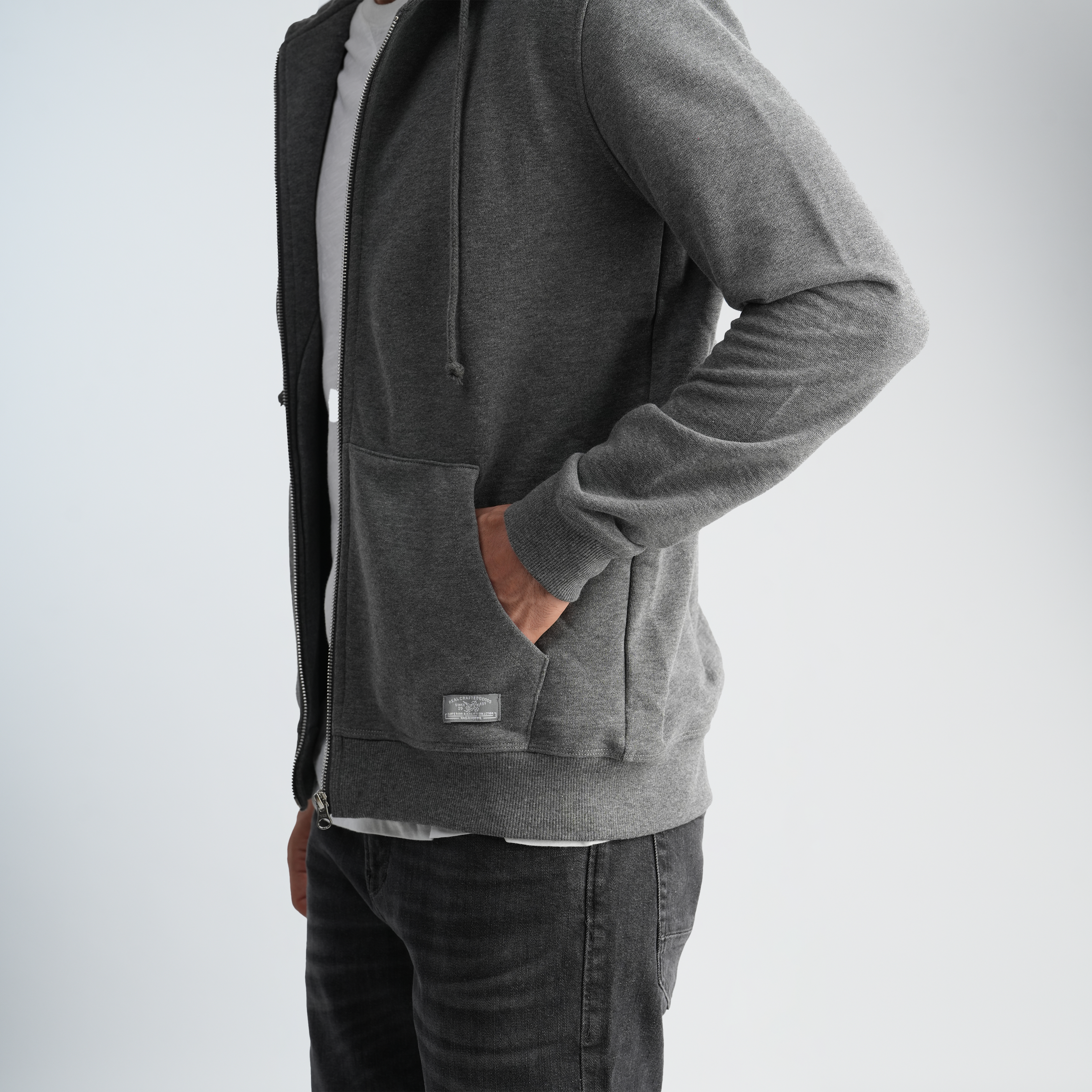 Men's Grey Hoodie-MSW-70