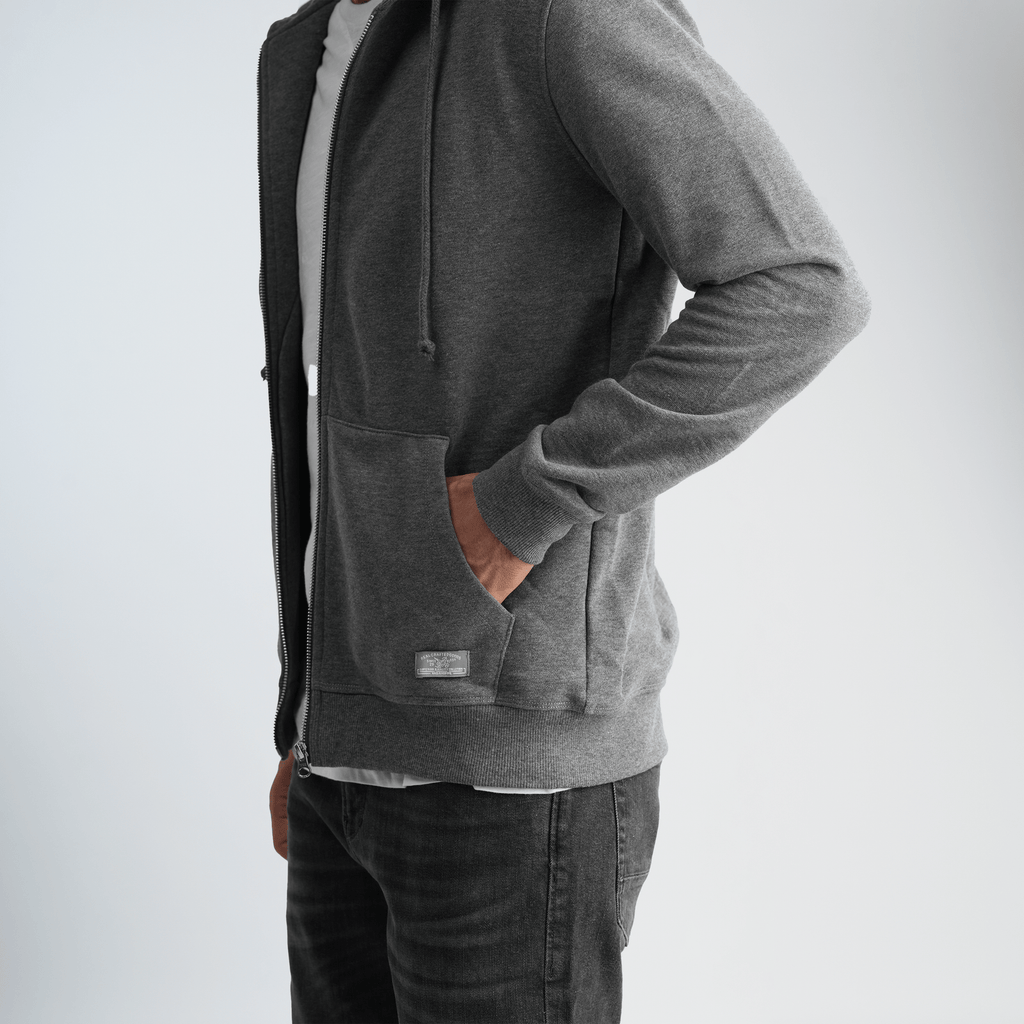 Men's Grey Hoodie-MSW-70