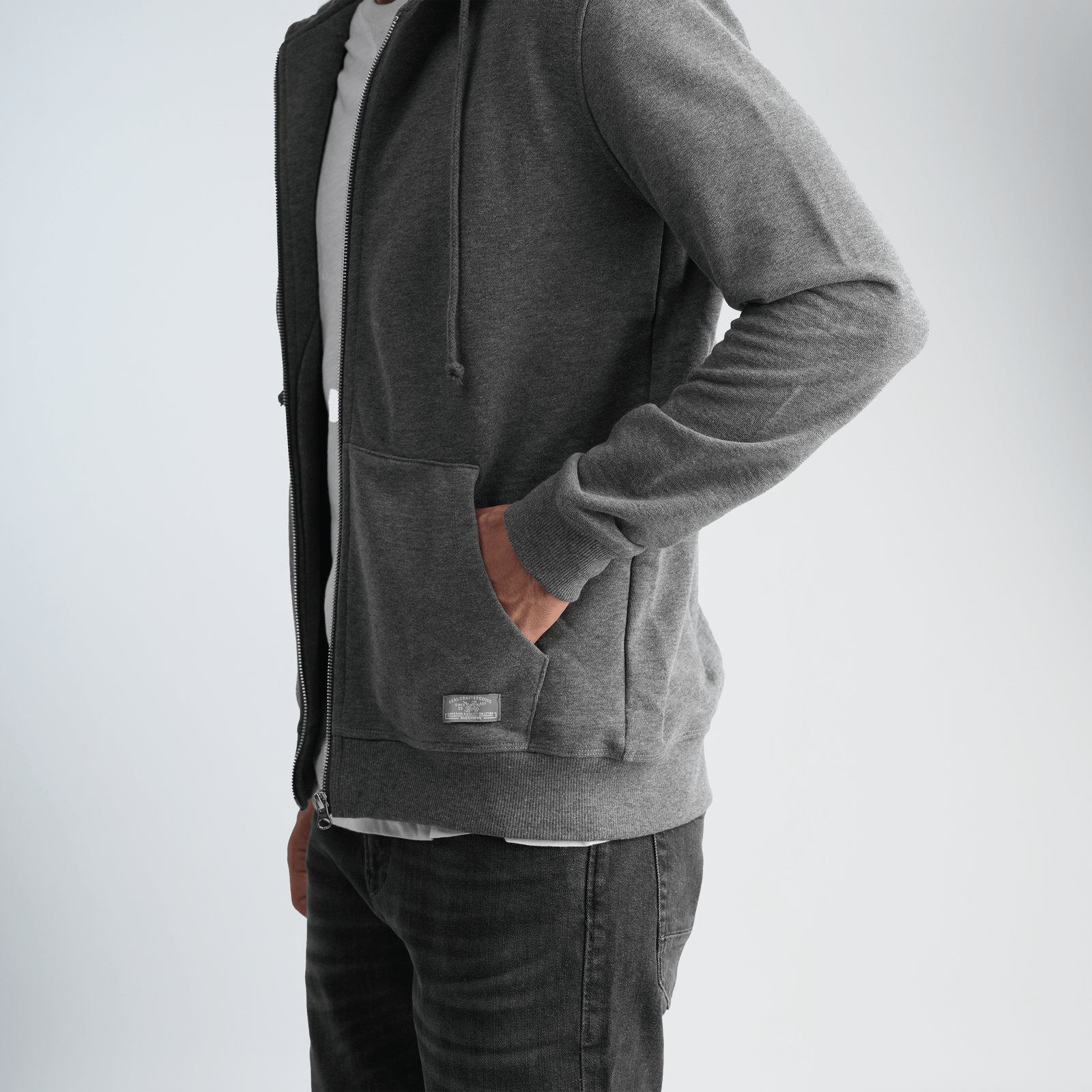 Men's Grey Hoodie-MSW-70