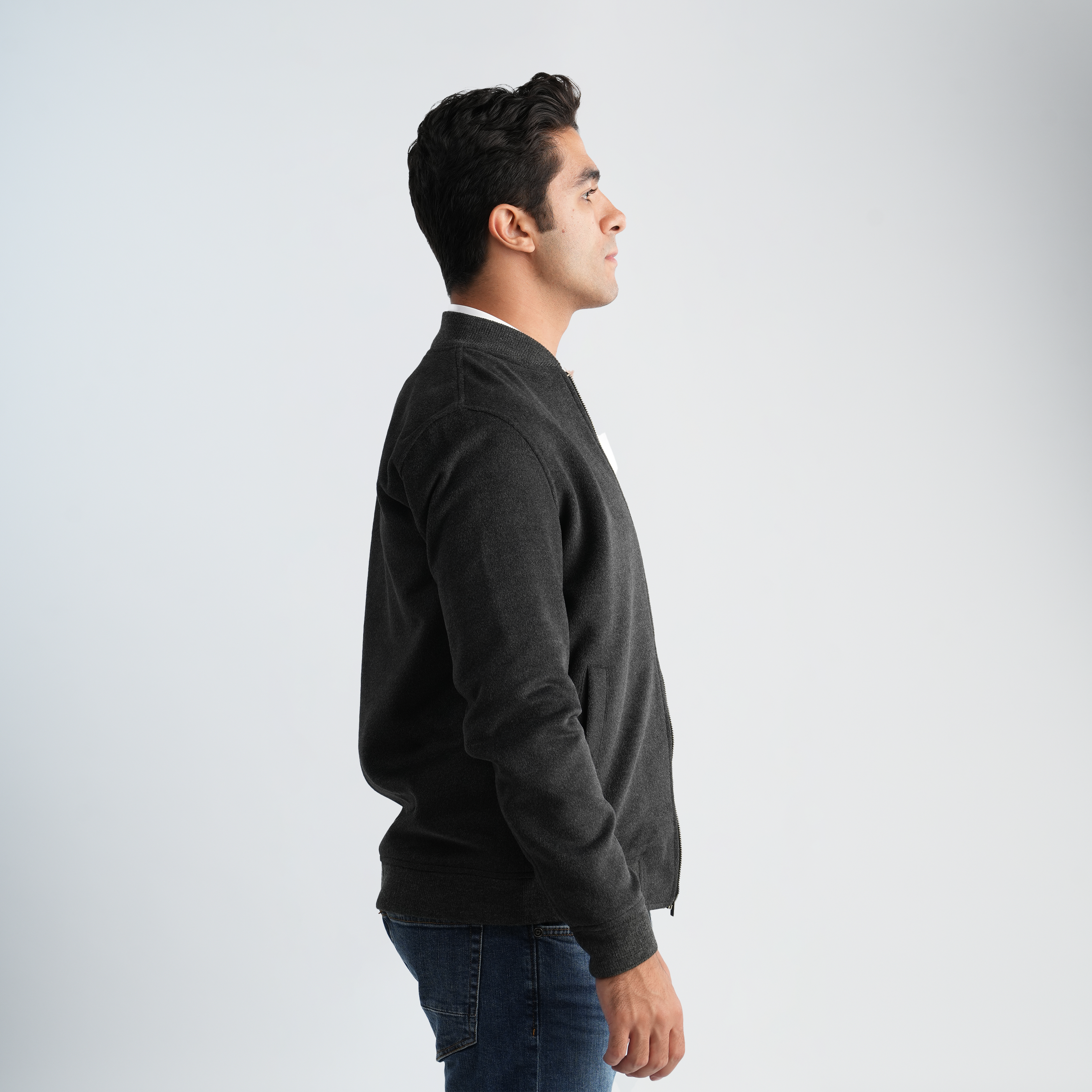 Men's Grey Jacket-MJKF-31