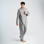 Men's Grey Classic Pajama Set-MPJLC151