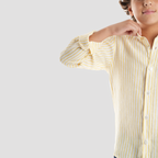 Boys' Yellow Linen Shirt-BSH157S - Naga Homme