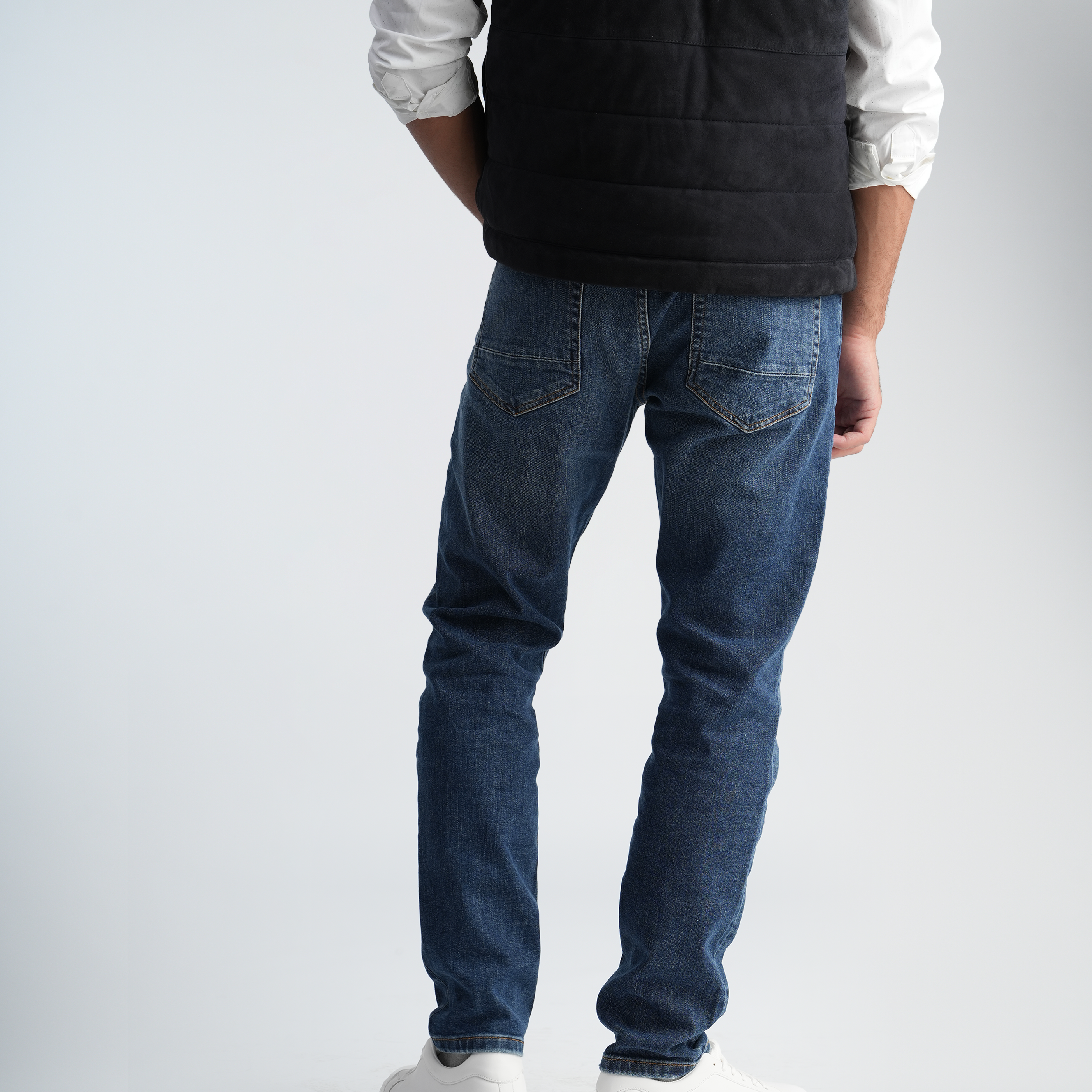 Men's Blue Denim Jeans-MPT197
