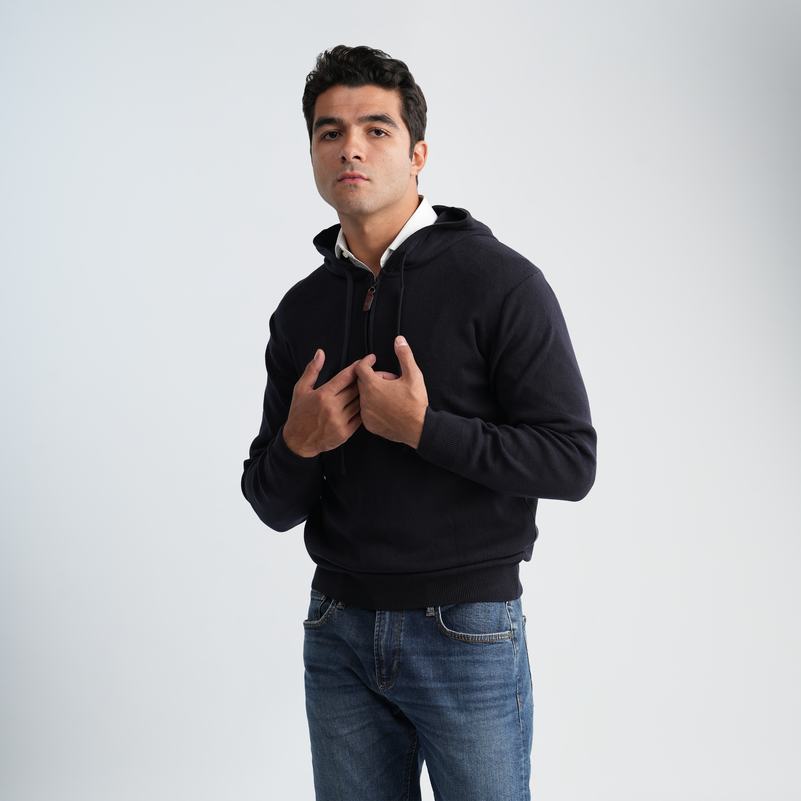 Men's Navy Hoodie-MPLFSH-28 Main image