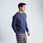 Men's Navy Stripe Pajama Set-MPJL175