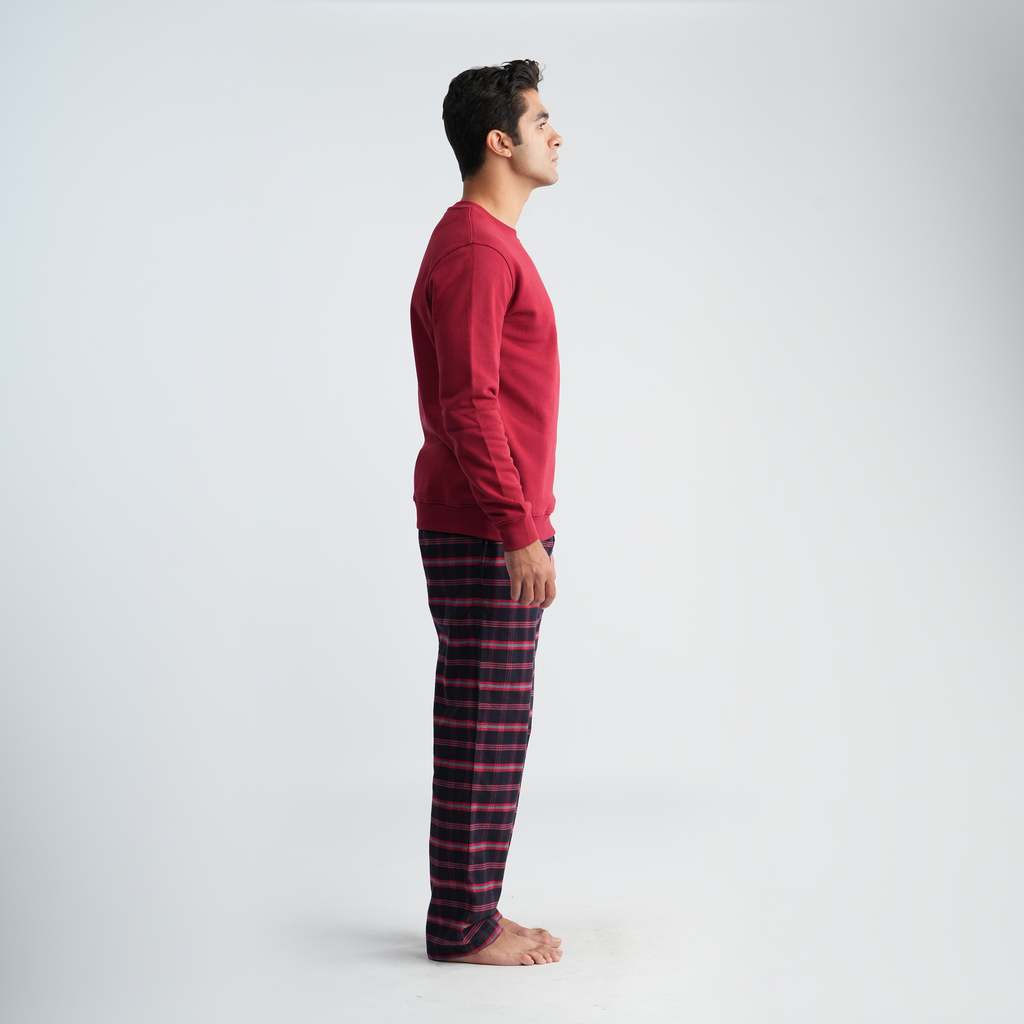 Men's Red Pajama Set-MPJL198
