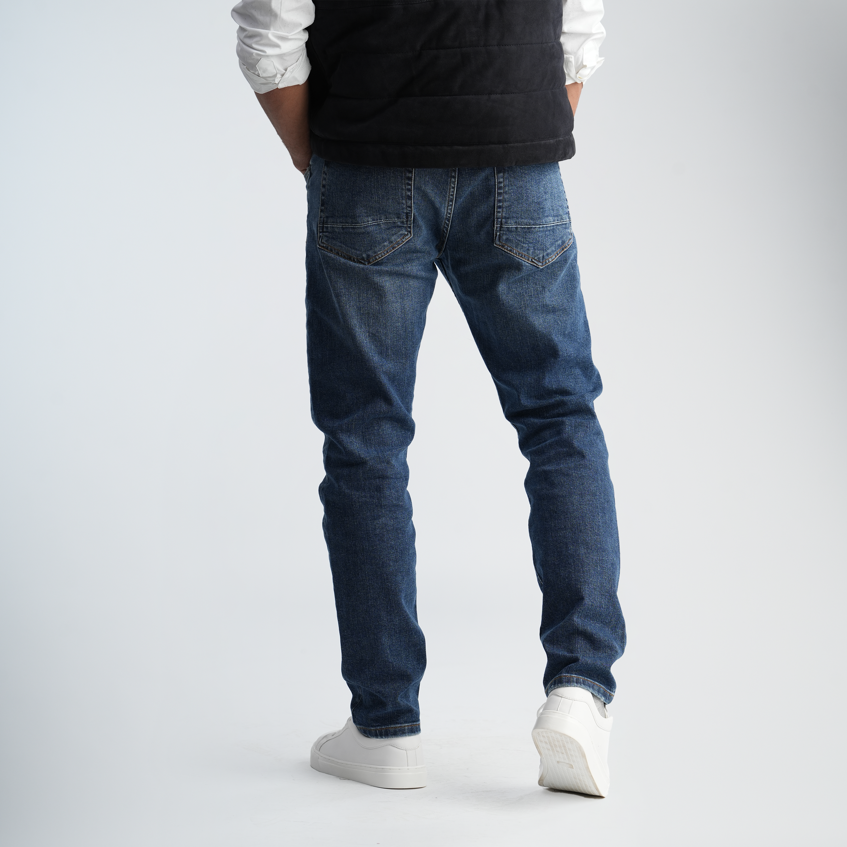 Men's Blue Denim Jeans-MPT197