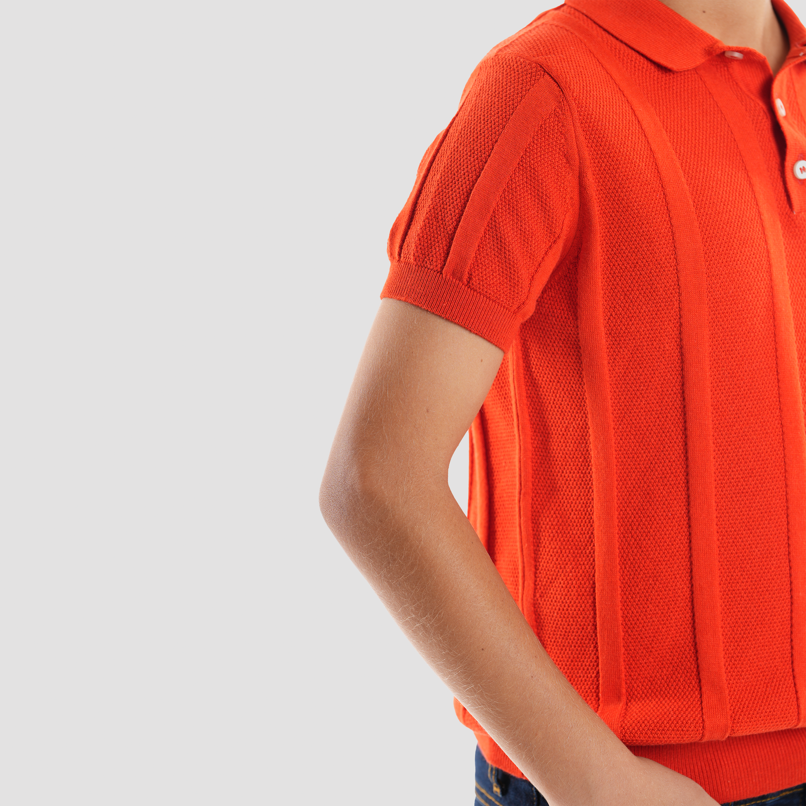 Boys' Orange Polo-BPO106S
