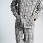 Men's Grey Classic Pajama Set-MPJLC151