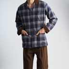 Navy*Brown Classic Pajama Set-MPJLC144