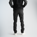 Men's Black Denim Jeans-MPT197