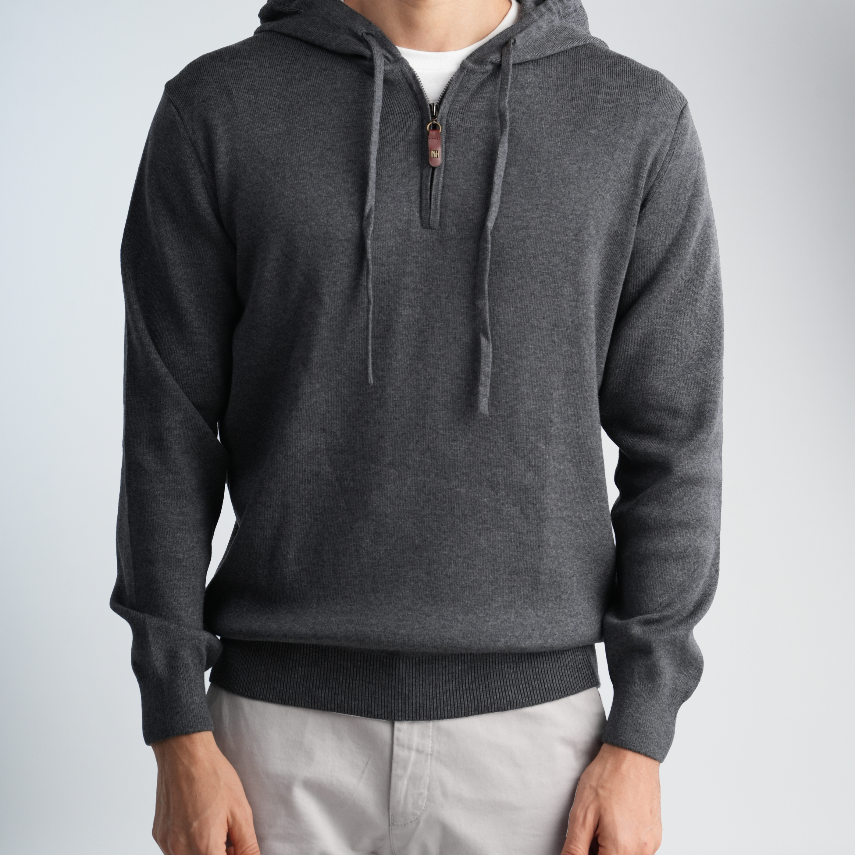 Men's Grey Hoodie-MPLFSH-28