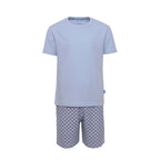 Boys Round neck short sleeve solid top w/ Circel design print short Pyjamas(bpj-48) - nagahomme
