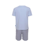 Boys Round neck short sleeve solid top w/ Circel design print short Pyjamas(bpj-48) - nagahomme