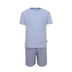 Boys Round neck short sleeve solid top w/ Circel design print short Pyjamas(bpj-48) - nagahomme