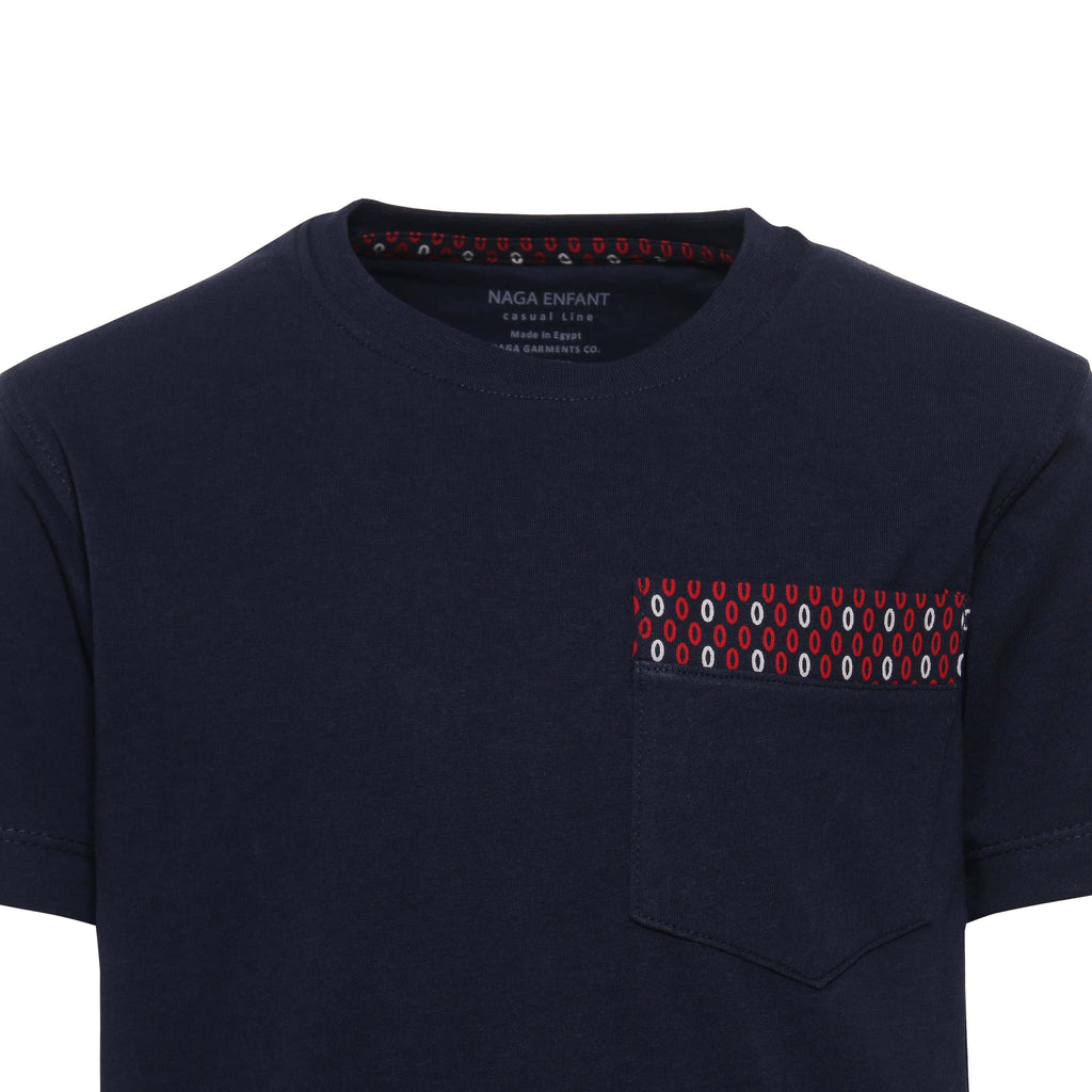 Boys Round neck short sleeve Solid top w/Oval Design print short pyjamas(bpj-50s) - nagahomme