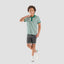 White*Green Stripe Polo Shirt-BPO-89S - Naga Homme