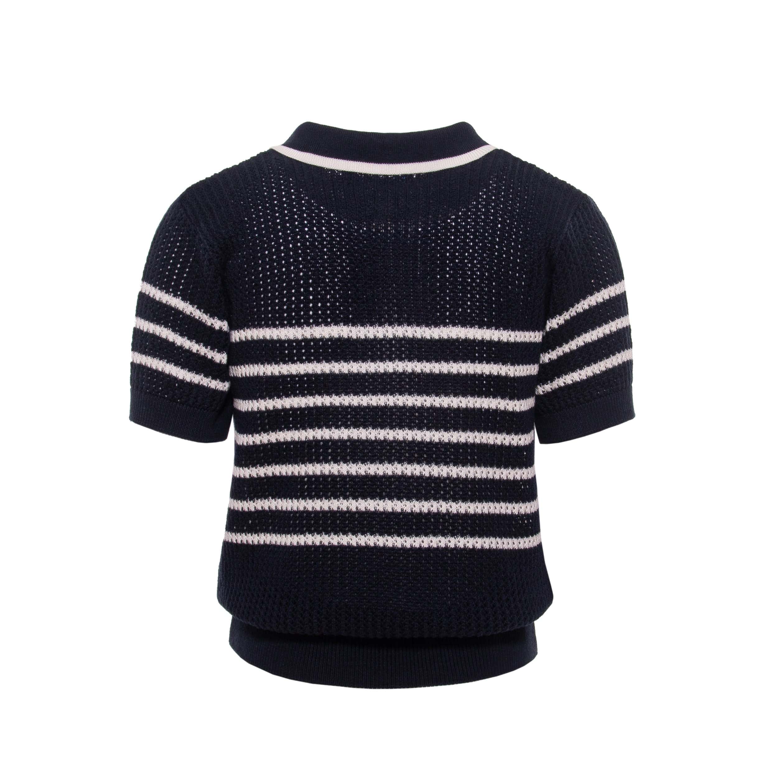 Boys Open Collar Striped Polo(90) Secondary image