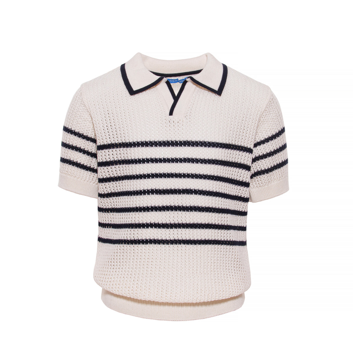 Boys Open Collar Striped Polo(90)