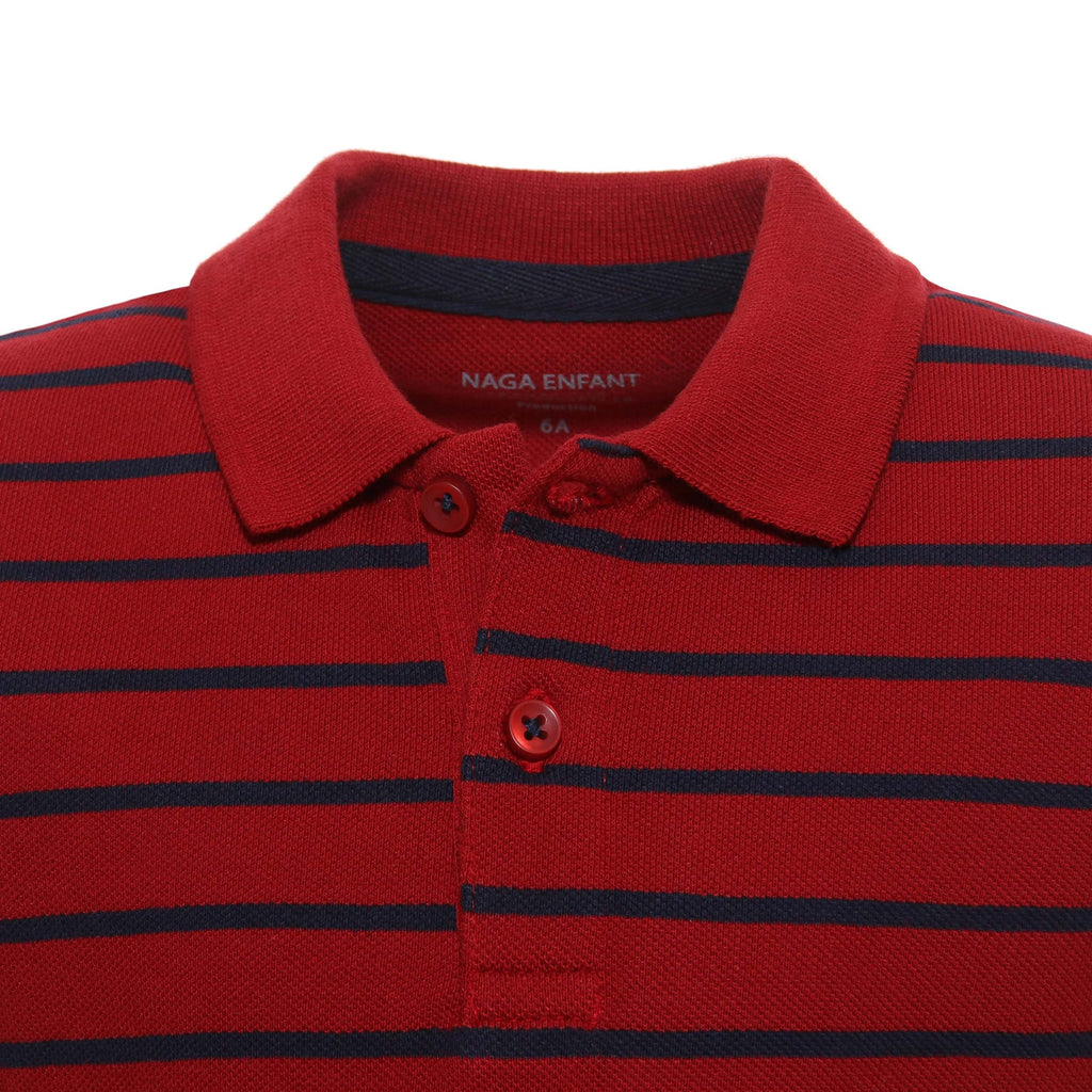 Boys Open Collar Striped Polo(99) - nagahomme