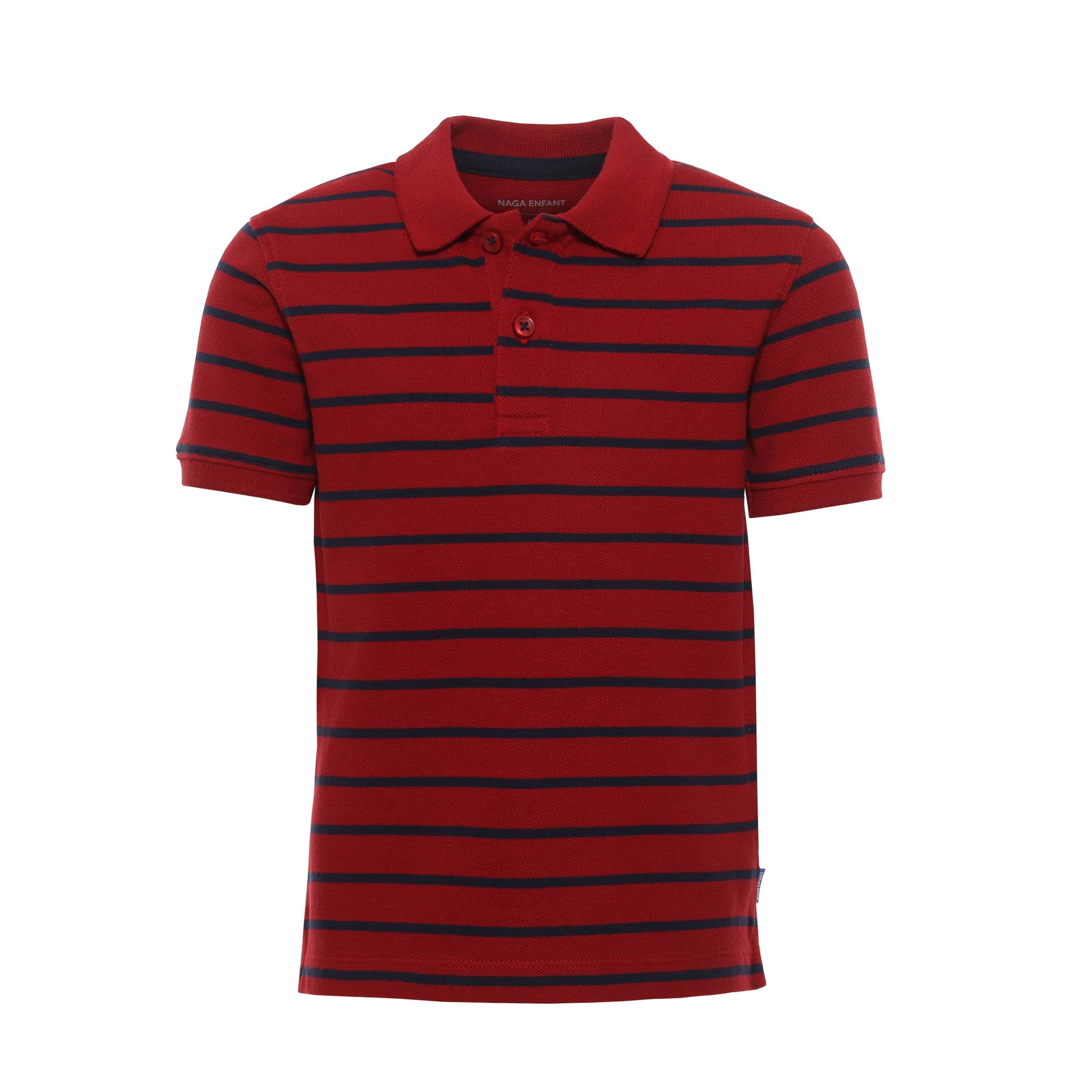 Boys Open Collar Striped Polo(99) - nagahomme Main image