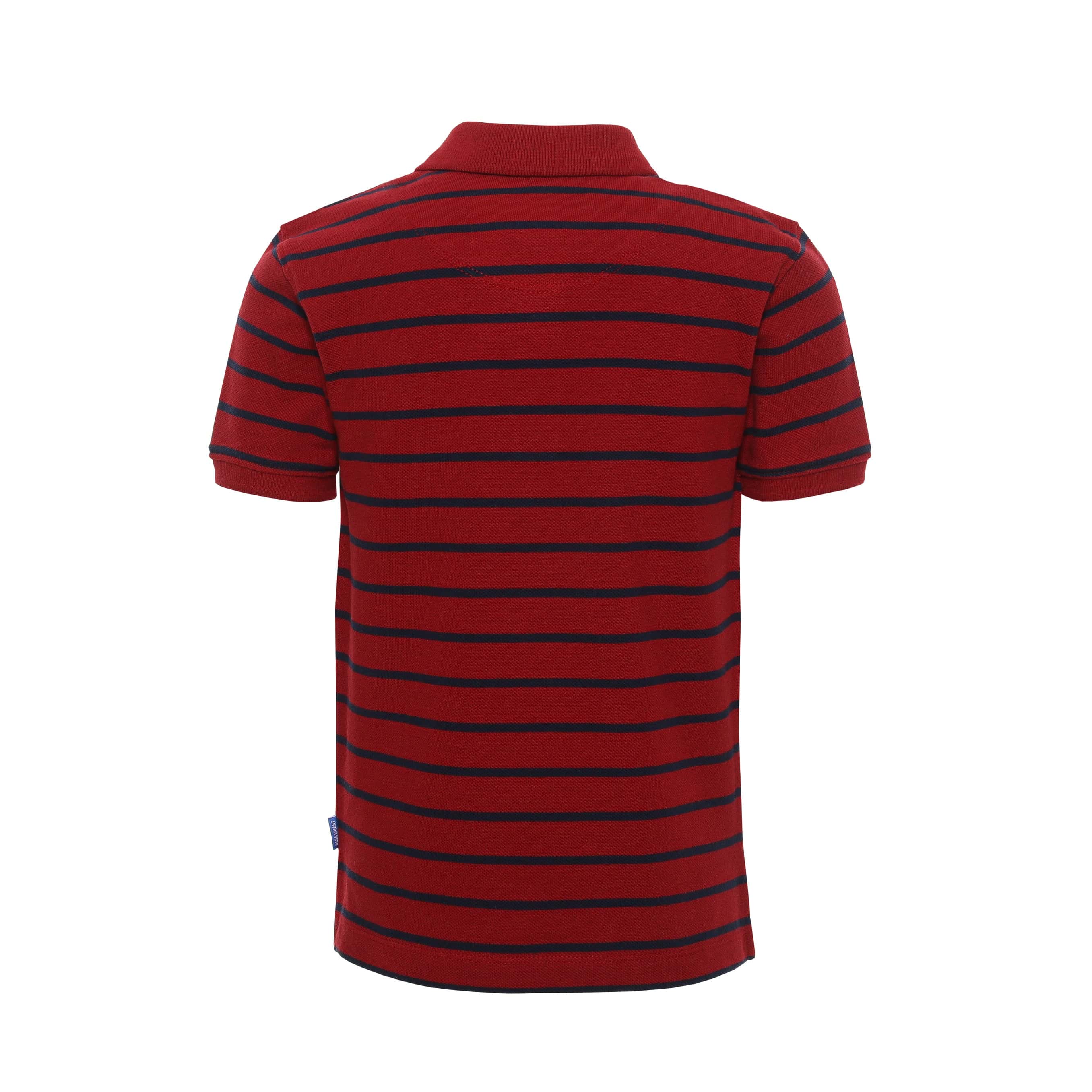 Boys Open Collar Striped Polo(99) Secondary image