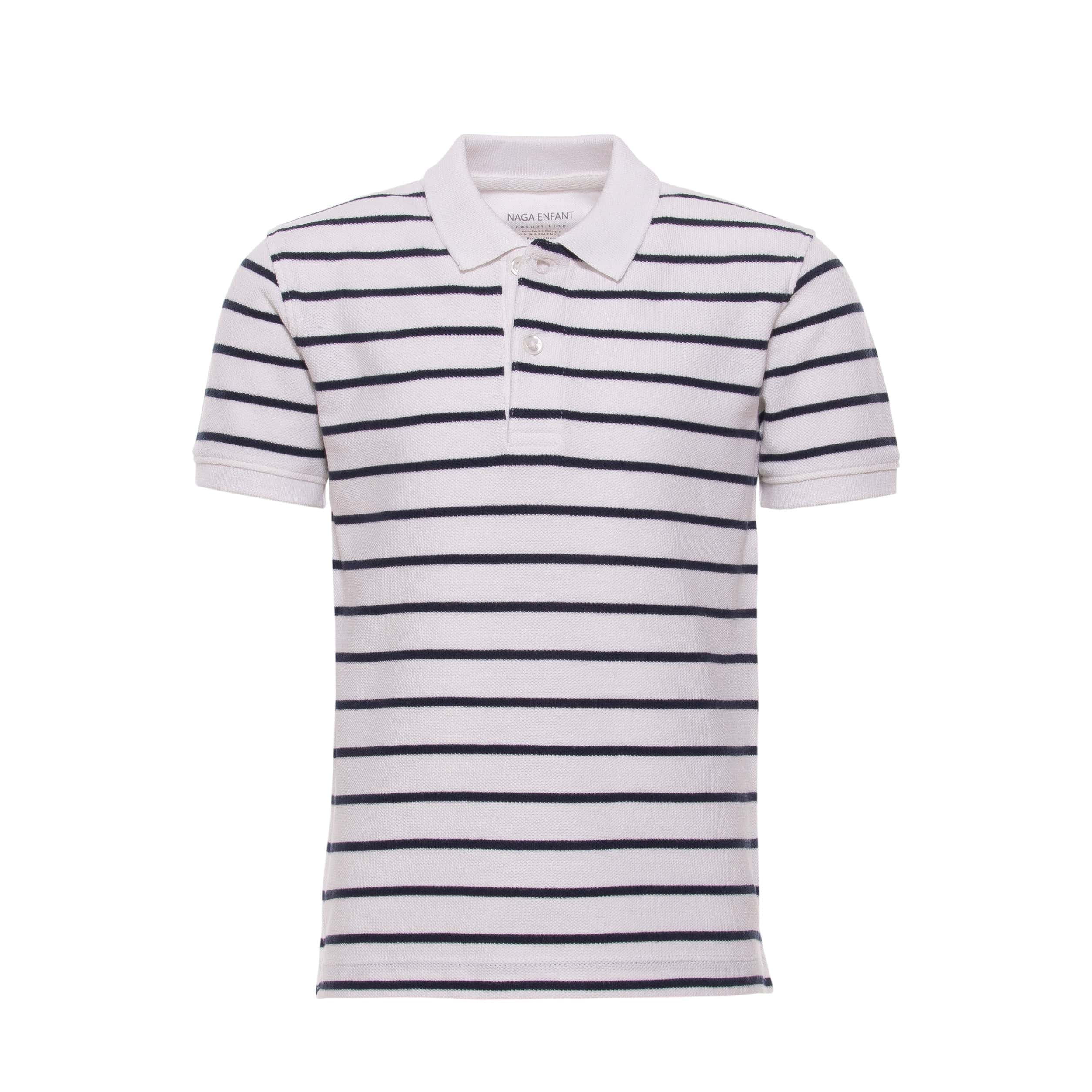 Boys Open Collar Striped Polo(99) - nagahomme Main image