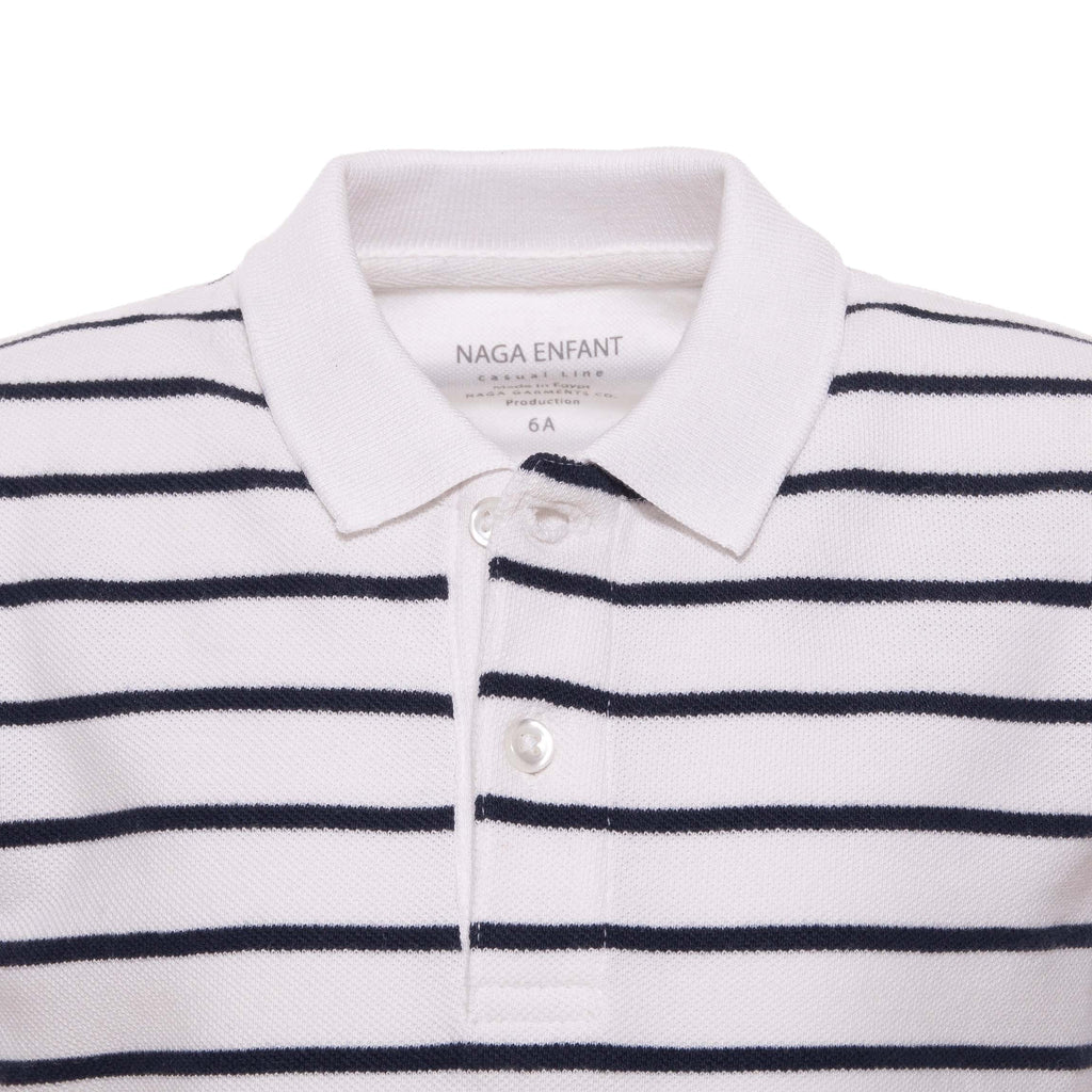 Boys Open Collar Striped Polo(99) - nagahomme