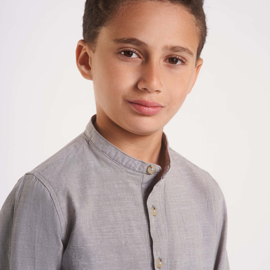 Boys Long sleeves Shirt Beige(111) - nagahomme