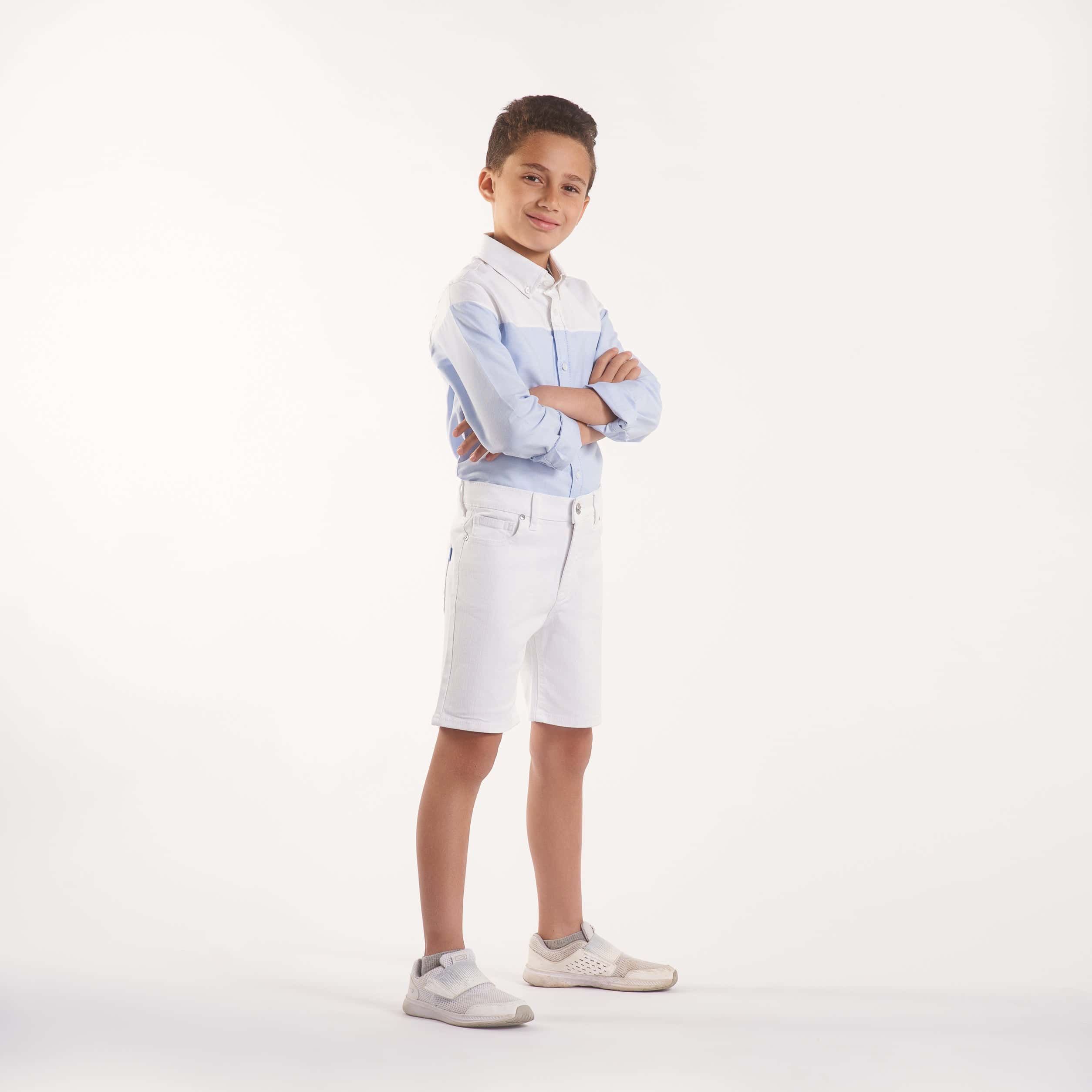 Boys five pocket denim shorts(05) - nagahomme Main image