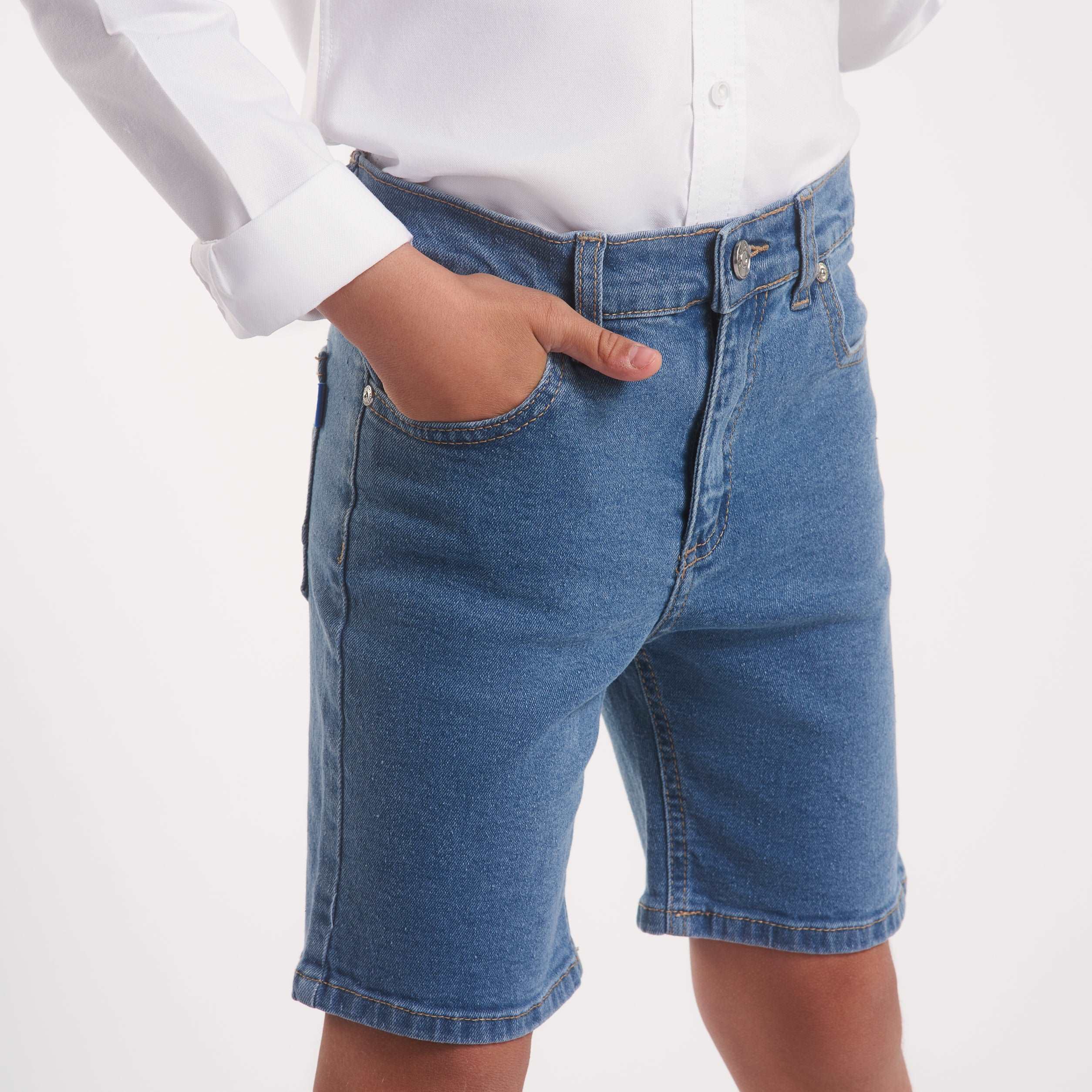Boys five pocket denim shorts