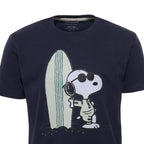 Boys T-shirt w/Snoopy by a surfing board chest Print-bts-43 - nagahomme