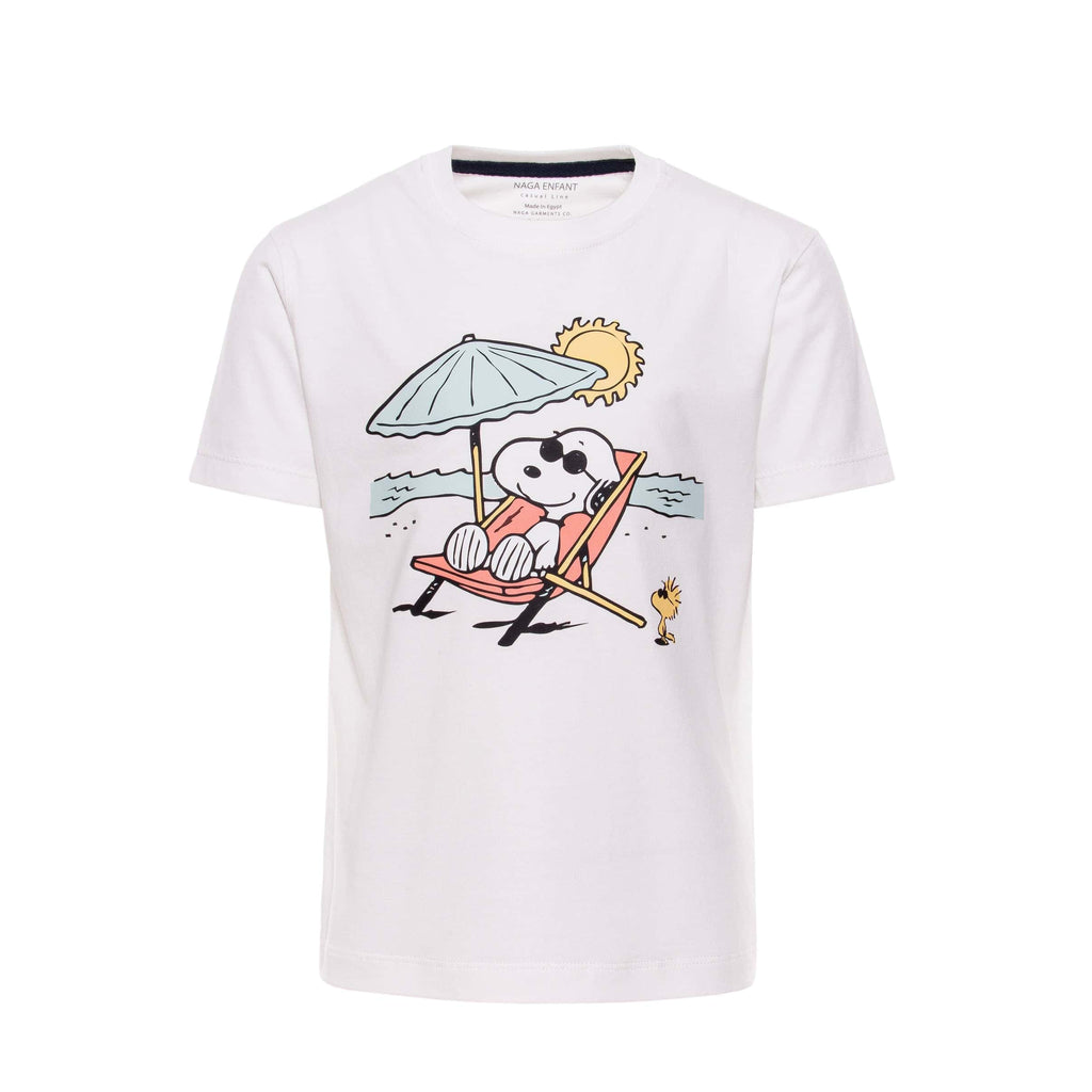 Boys T-shirt w/Snoopy by a surfing board chest Print-bts-45 - nagahomme