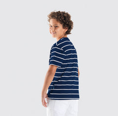 White*Navy Stripe T-shirt-BTS-46S