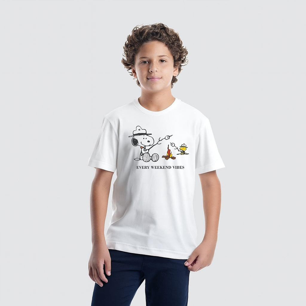 White PrintedT-shirt-BTS-48S - Naga Homme