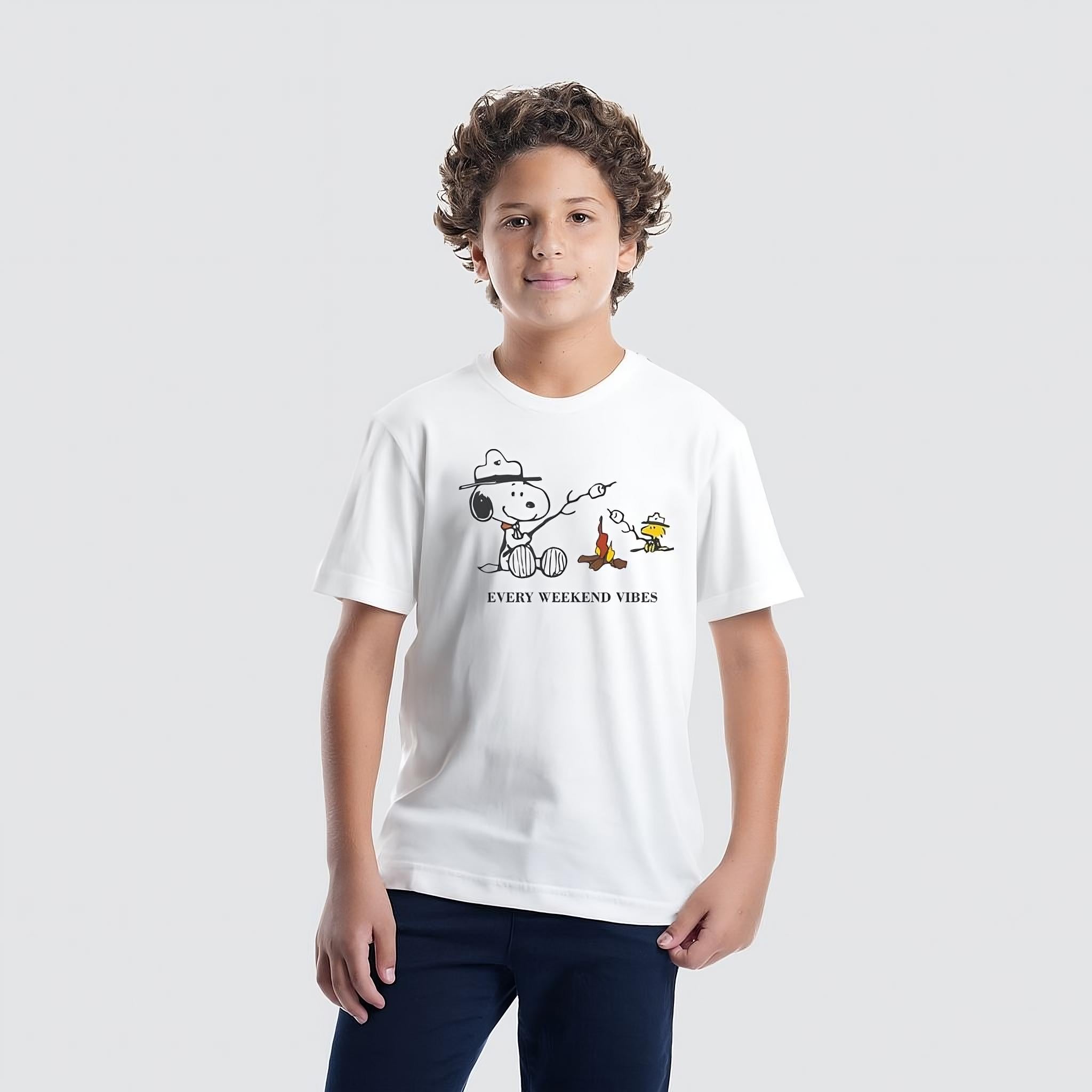 White PrintedT-shirt-BTS-48S - Naga Homme