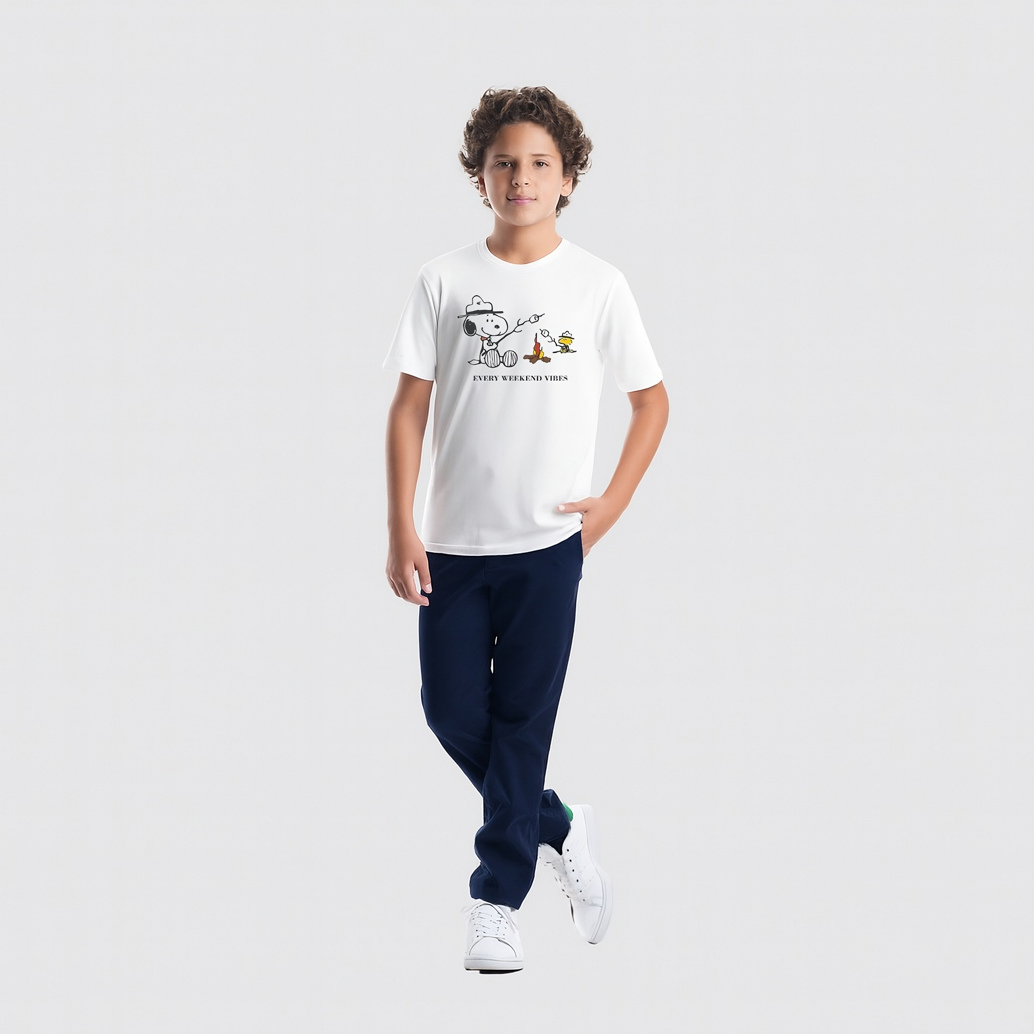 White PrintedT-shirt-BTS-48S