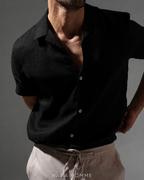 Short-Sleeve Linen Shirt(0194)