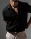 Short-Sleeve Linen Shirt(0194)